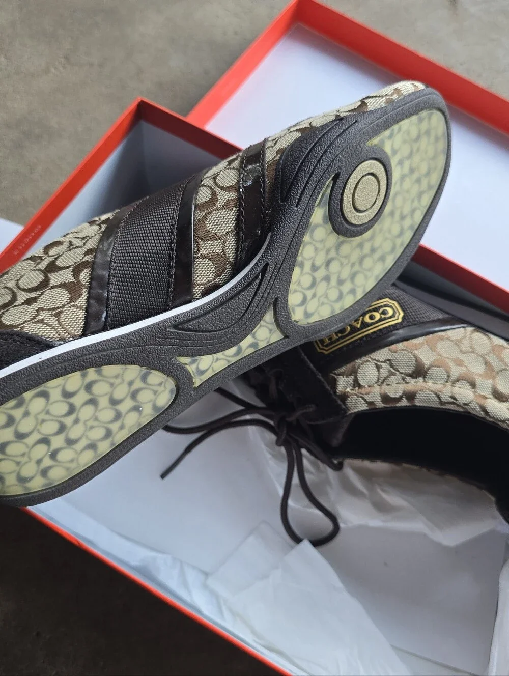Coach Shoes Womens Size 8 Black Remonna Signature Logo Sneaker w/ Box